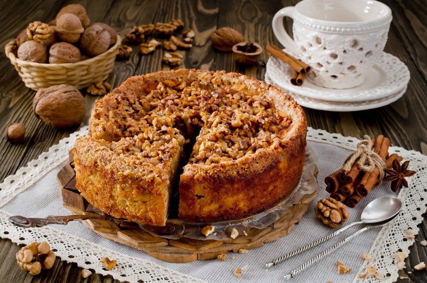 Vegane Apfel-Walnuss-Torte – Kokosöl
