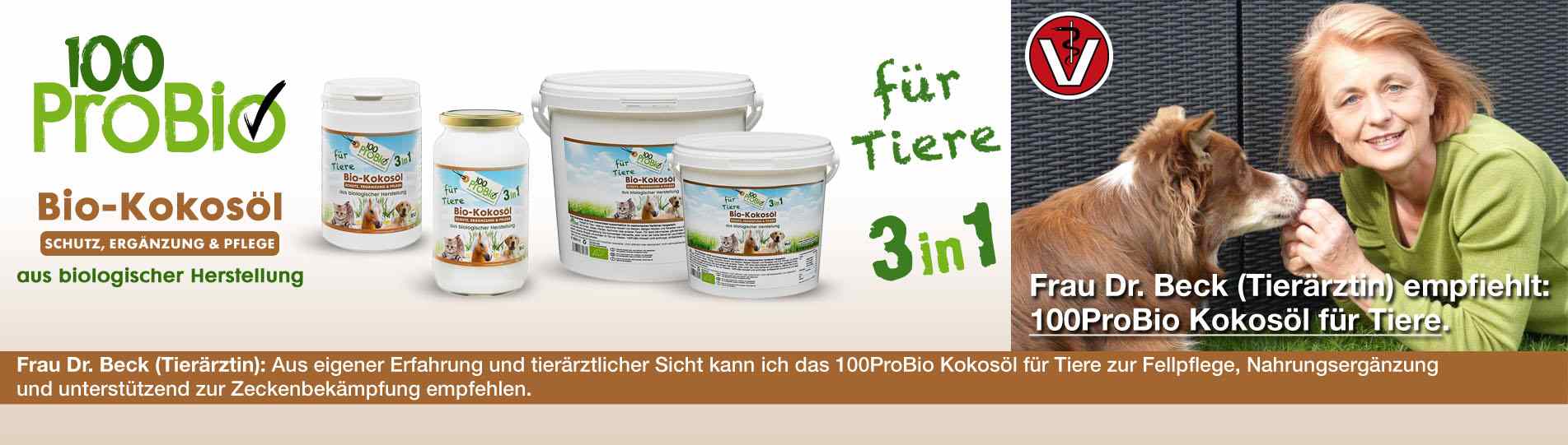 Kokosöl für Tiere von Tierärzten empfohlen