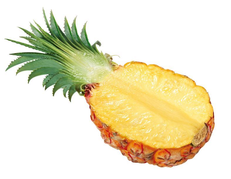 halbierte Ananas