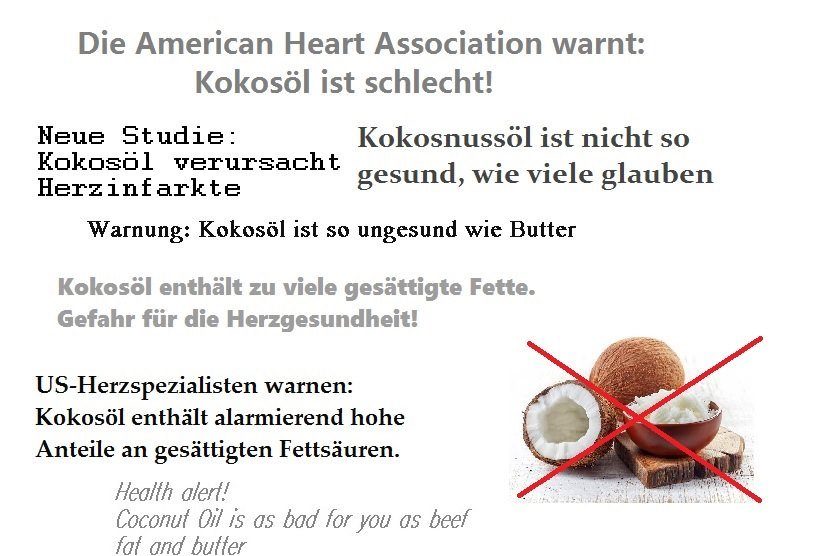 Komplott gegen Kokosöl