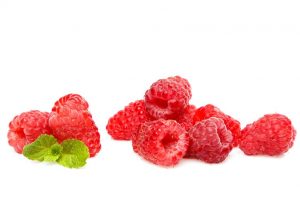 frische Himbeeren mit Kokosöl