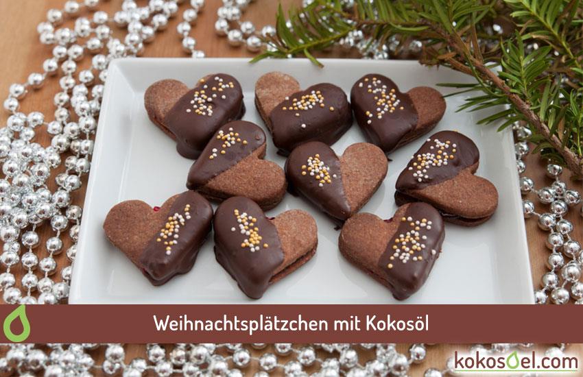 Weihnachtsplätzchen mit Kokosöl